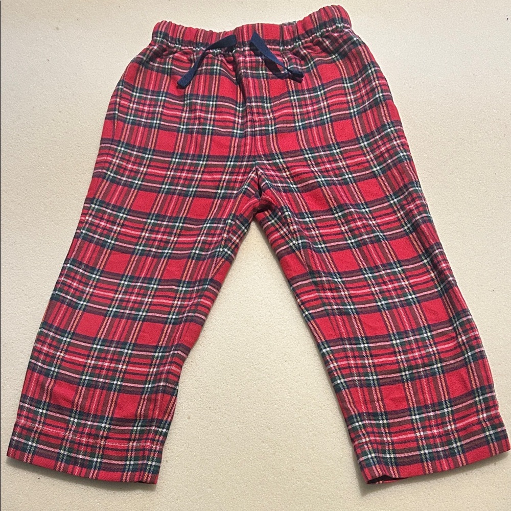 Vineyard Vines Christmas Plaid Red Kids Pajama Pants 3T